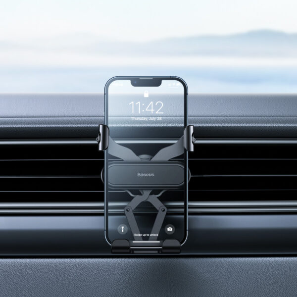 Baseus Stable Gravitational Car Mount Lite (Air Outlet Version) Black - Image 3