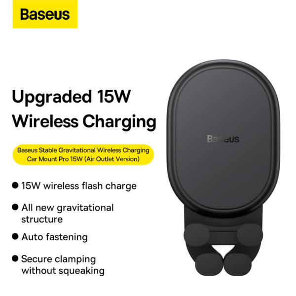Baseus Stable Gravitational Car Mount Air (Air Outlet Version) black - Image 2