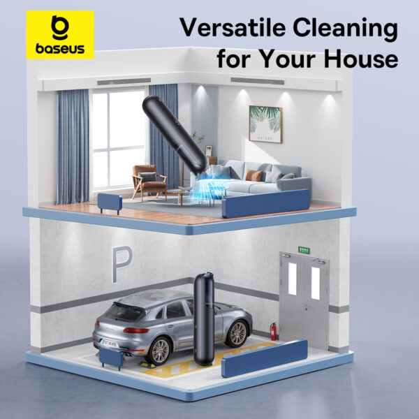 Baseus A0 Pro Car Vacuum Cleaner Cluster Black - Image 7