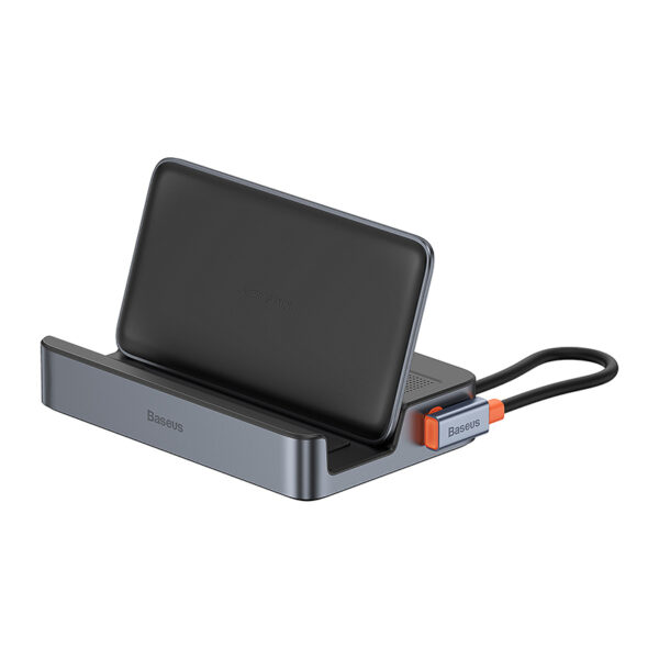 Baseus GamerX Series 6-Port Type C HUB Space Grey Type C to HDMI4K@60Hz*1+USB3.0*3+PD*1+RJ45*1 - Image 4