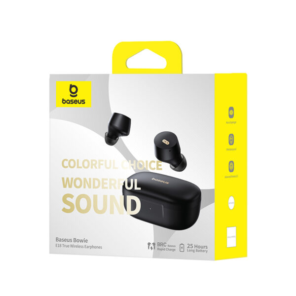 Baseus Bowie E18 True Wireless Earphones - Cosmic Black - Image 5