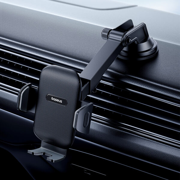 Baseus UltraControl Go Series Clamp-Type Phone Holder (Suction Cup Version) - Cluster Black - Image 2