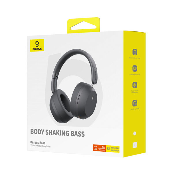 Baseus Bass 35 Max Wireless Headphones - Twilight Grey - Image 2