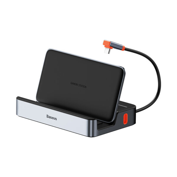 Baseus GamerX Series 6-Port Type C HUB Space Grey Type C to HDMI4K@60Hz*1+USB3.0*3+PD*1+RJ45*1 - Image 3