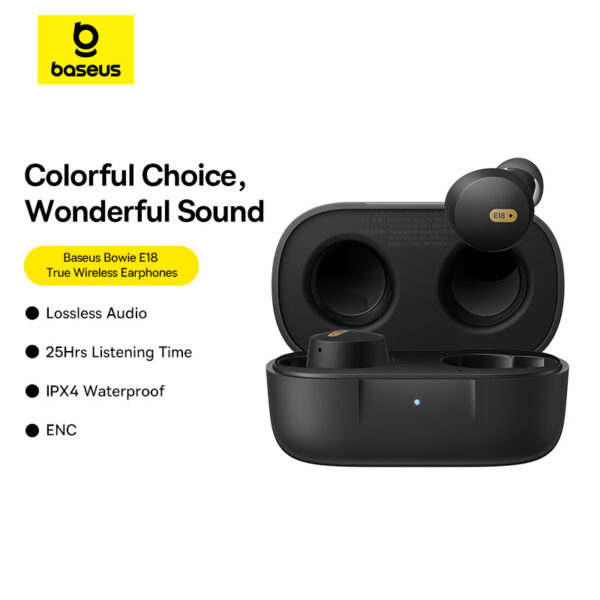 Baseus Bowie E18 True Wireless Earphones - Cosmic Black - Image 7