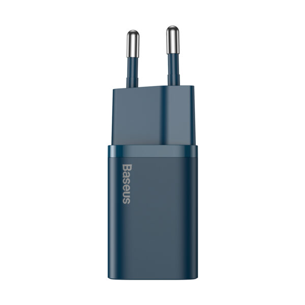 Baseus Super Si Quick Charger 1C 20W EU Sets Blue（With Superior Series Fast Charging Data Cable Type-C to iP PD 20W 1m Blue） - Image 2