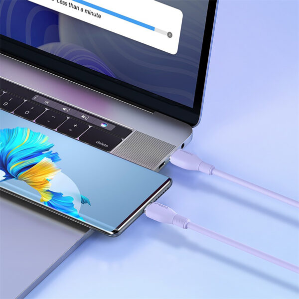 Baseus Pudding Series Fast Charging Cable USB to Type C 100W 2m Nebula purple - Image 3