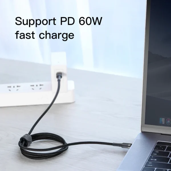 Baseus Cafule Series Fast Charging and Data Cable Type C to Type C 60W 1M Black - Image 4