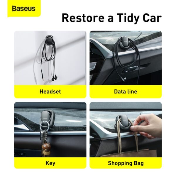 Baseus Beetle Vehicle Hook - Dark Grey - Image 6