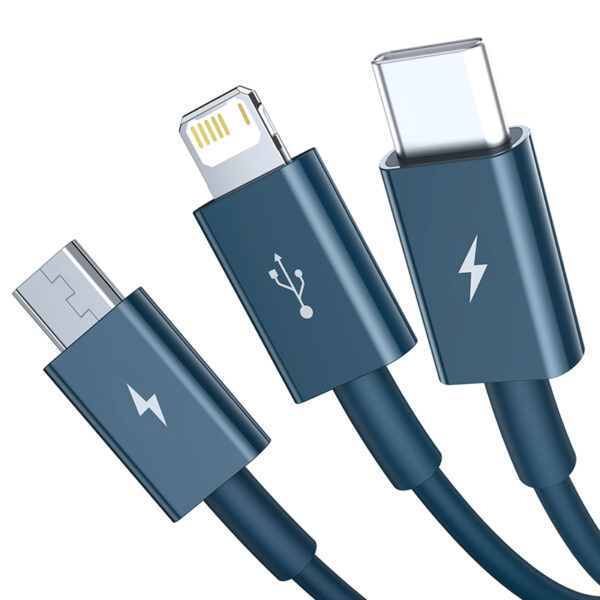 Baseus Superior Series Fast Charging Data Cable USB to M+L+C 3.5A 1.5m - Image 2