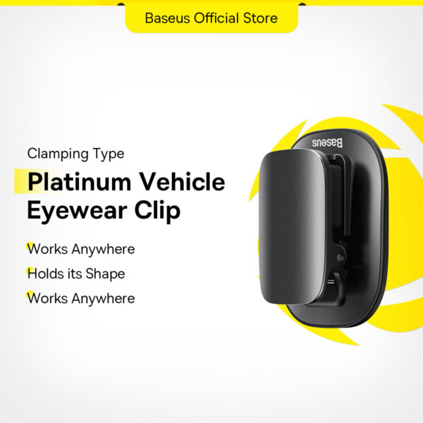 Baseus Platinum Vehicle eyewear clip（clamping type）Black - Image 4