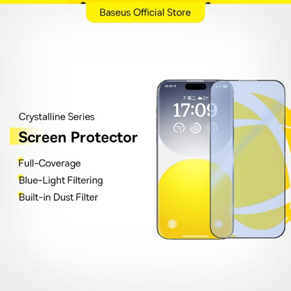 Baseus Sapphire Series Full-Coverage Privacy Protection Tempered Glass Screen Protector 16 Pro - Image 6