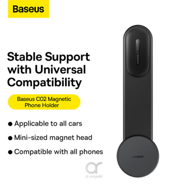 Baseus C02 Magnetic Phone Holder Cluster - Black - Image 6