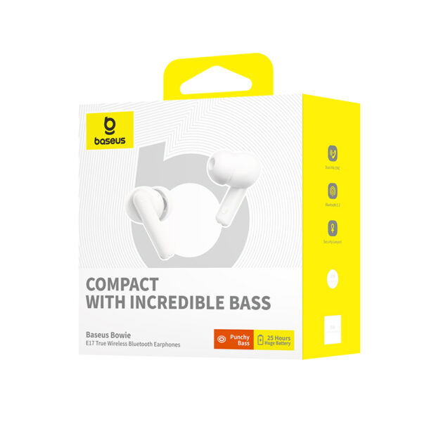 Baseus Bowie E17 True Wireless Bluetooth Earphones - Stellar White - Image 3