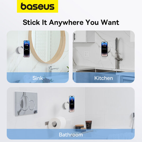 Baseus MagPro Magnetic Foldable Phone Mount Moon White - Image 5
