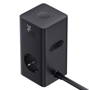 Baseus PowerCombo Tower Digital PowerStrip 3AC+2U+2C 35W with 1.5m Power Cord EU Cluster Black