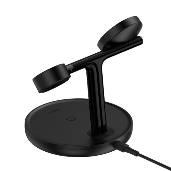 Baseus Swan 3-in-1 Wireless Magnetic Charging Bracket 20W Black Universal version （ Include：USB For type-C 3A 1m） - Image 2