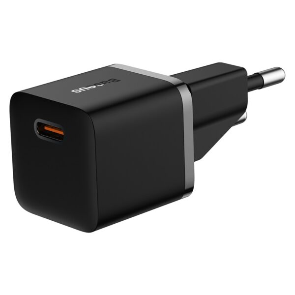 Baseus GaN5 Fast Charger(Mini) 1C 20W EU Cluster Black(With: Baseus Dynamic 3 Series Fast Charging Data Cable Type C to Type C 100W 1m Cluster Black) - Image 2